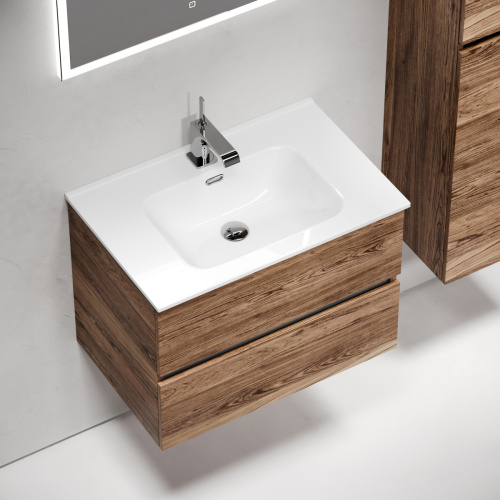 Тумба под раковину Sancos Urban UR70ECH 70х50 подвесная цвет коричневый - фото 5